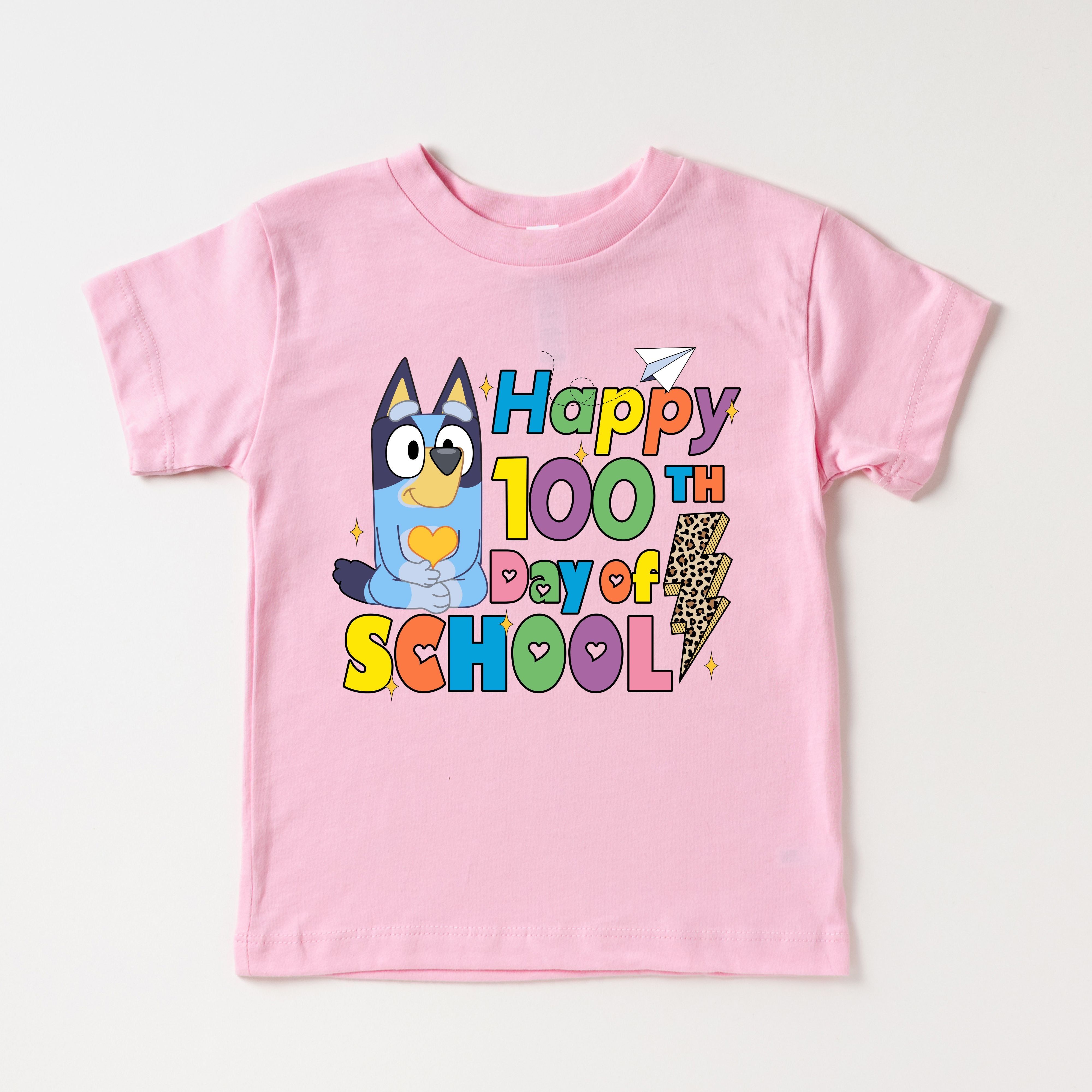 HAPPY 100th DAY OF SCHOOL BLUEY TSHIRT 00042