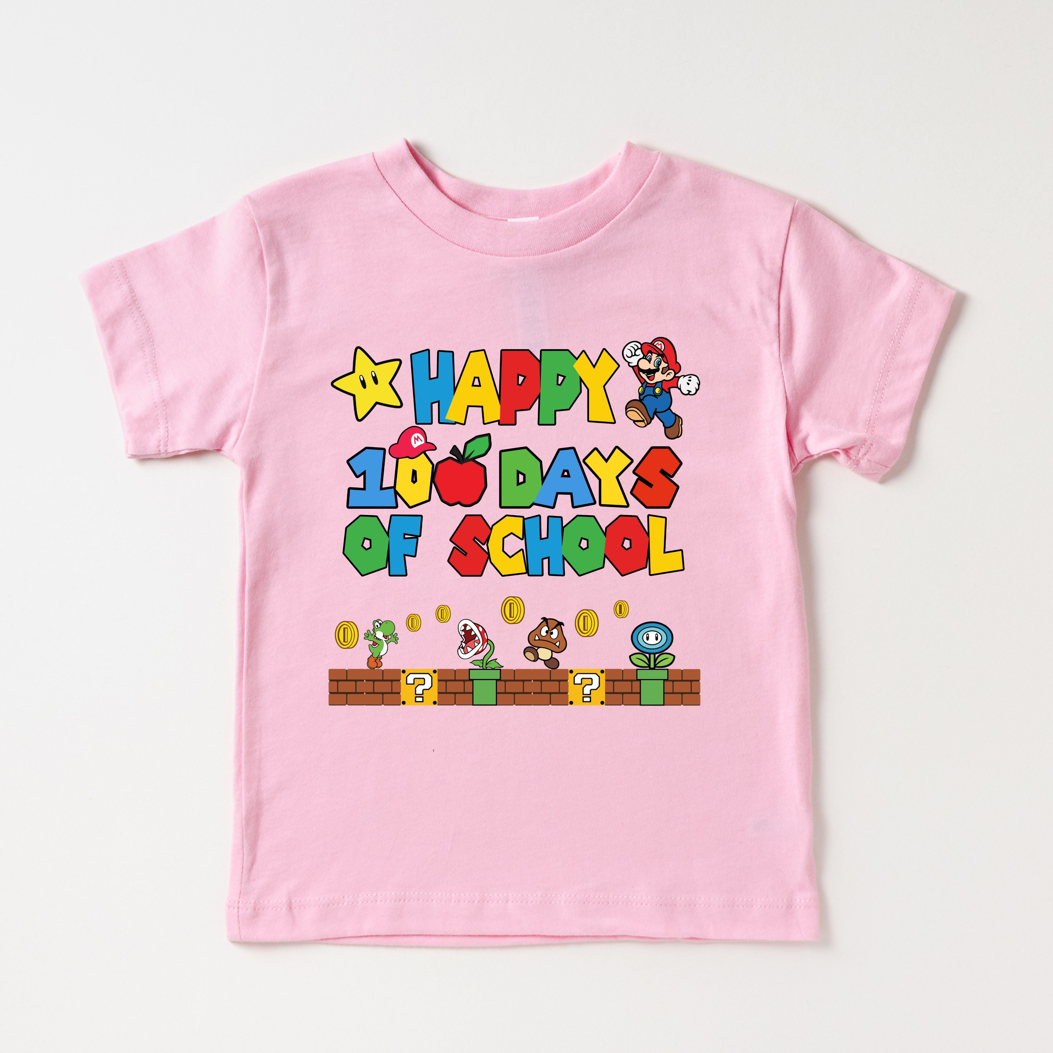 HAPPY 100 DAYS OF SCHOOL MARIO TSHIRT 00023