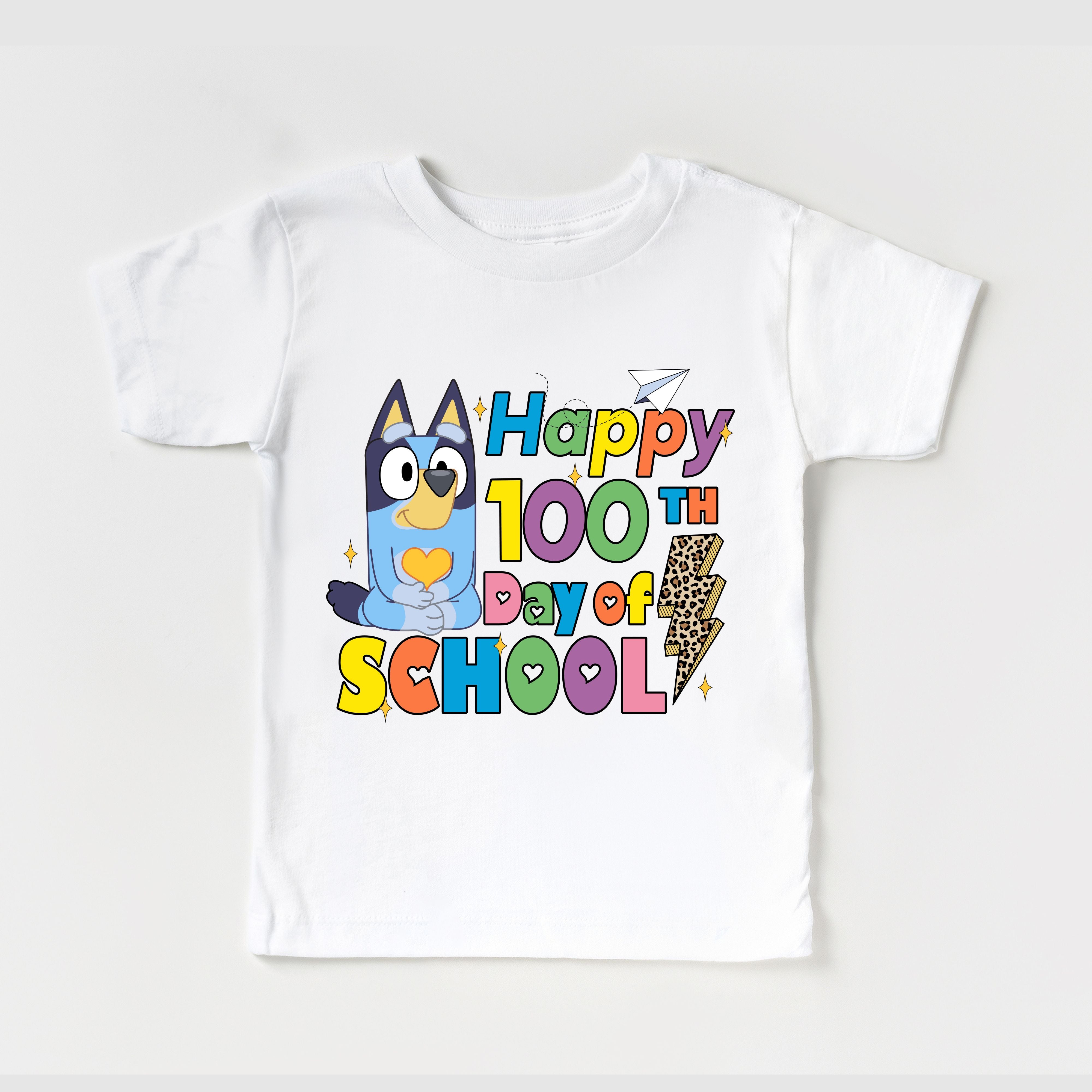 HAPPY 100th DAY OF SCHOOL BLUEY TSHIRT 00042