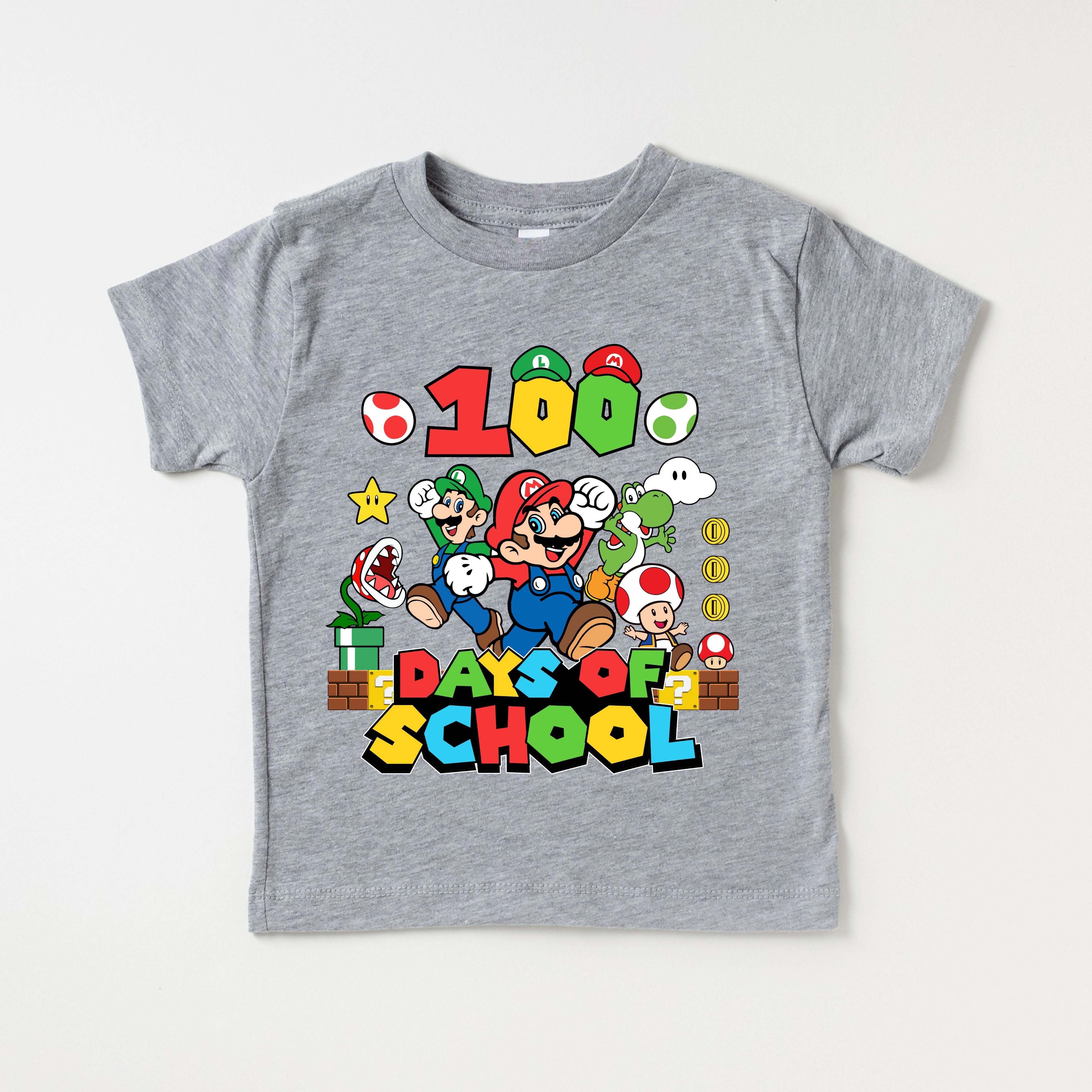 100 DAYS OF SCHOOL MARIO  TSHIRT 00022