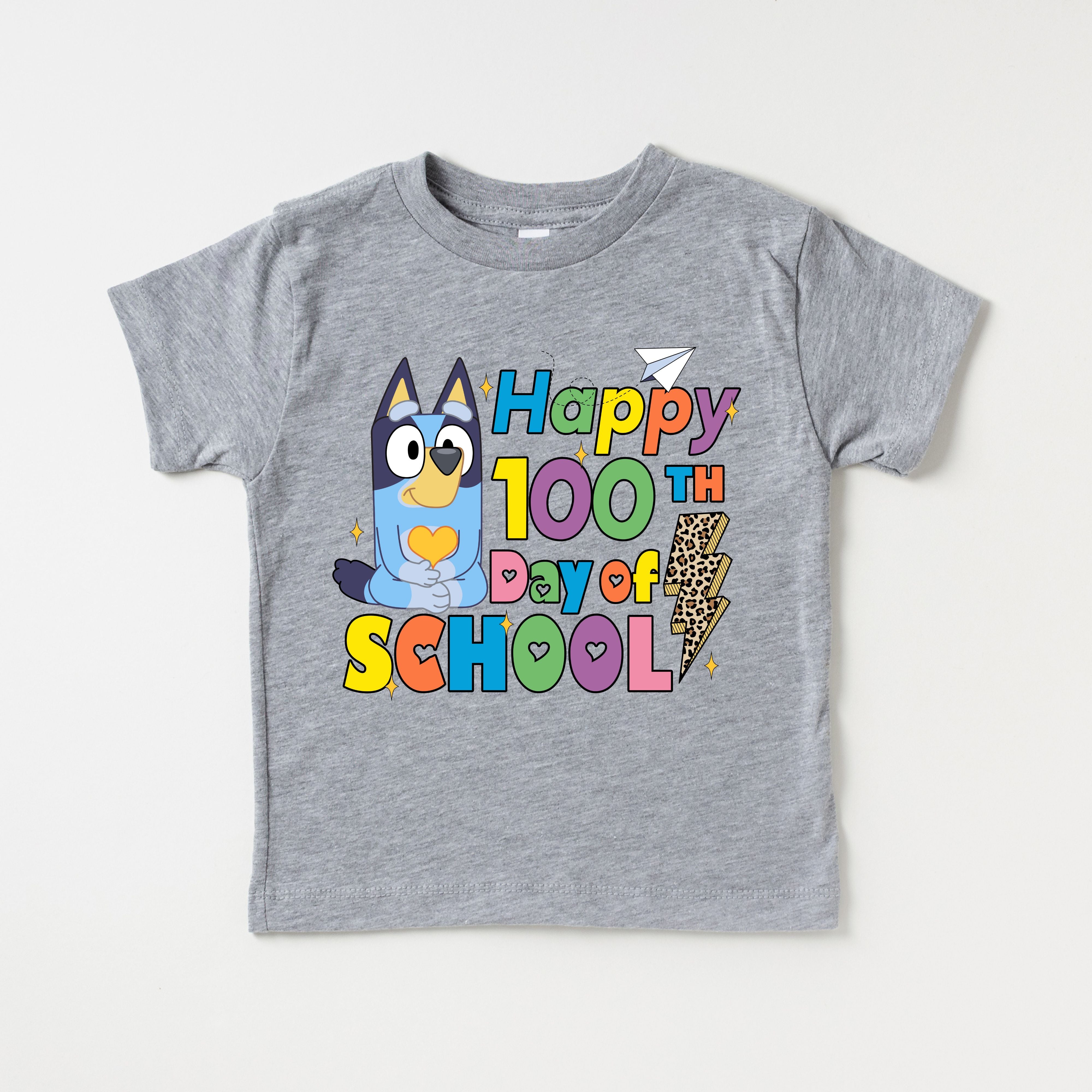 HAPPY 100th DAY OF SCHOOL BLUEY TSHIRT 00042