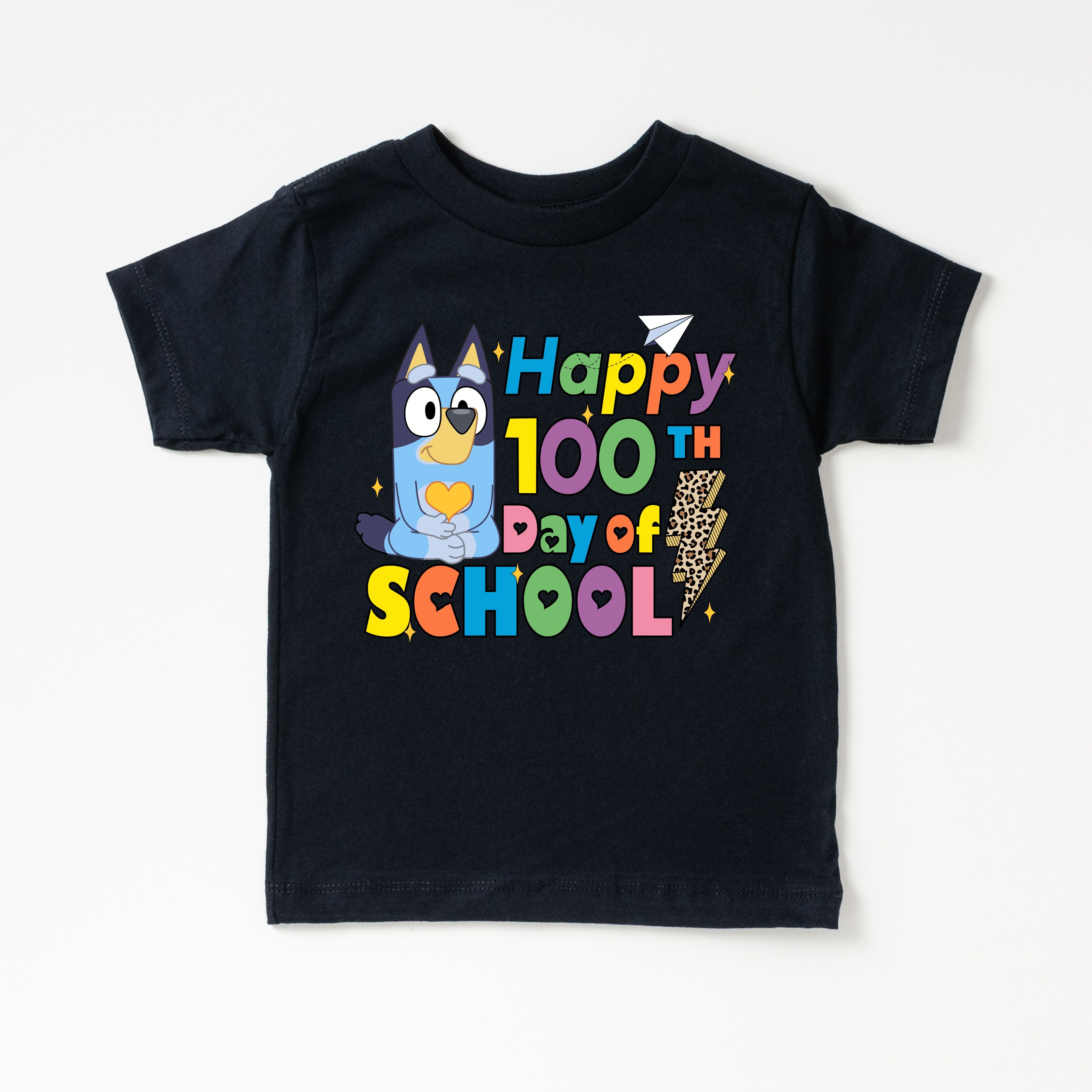 HAPPY 100th DAY OF SCHOOL BLUEY TSHIRT 00042