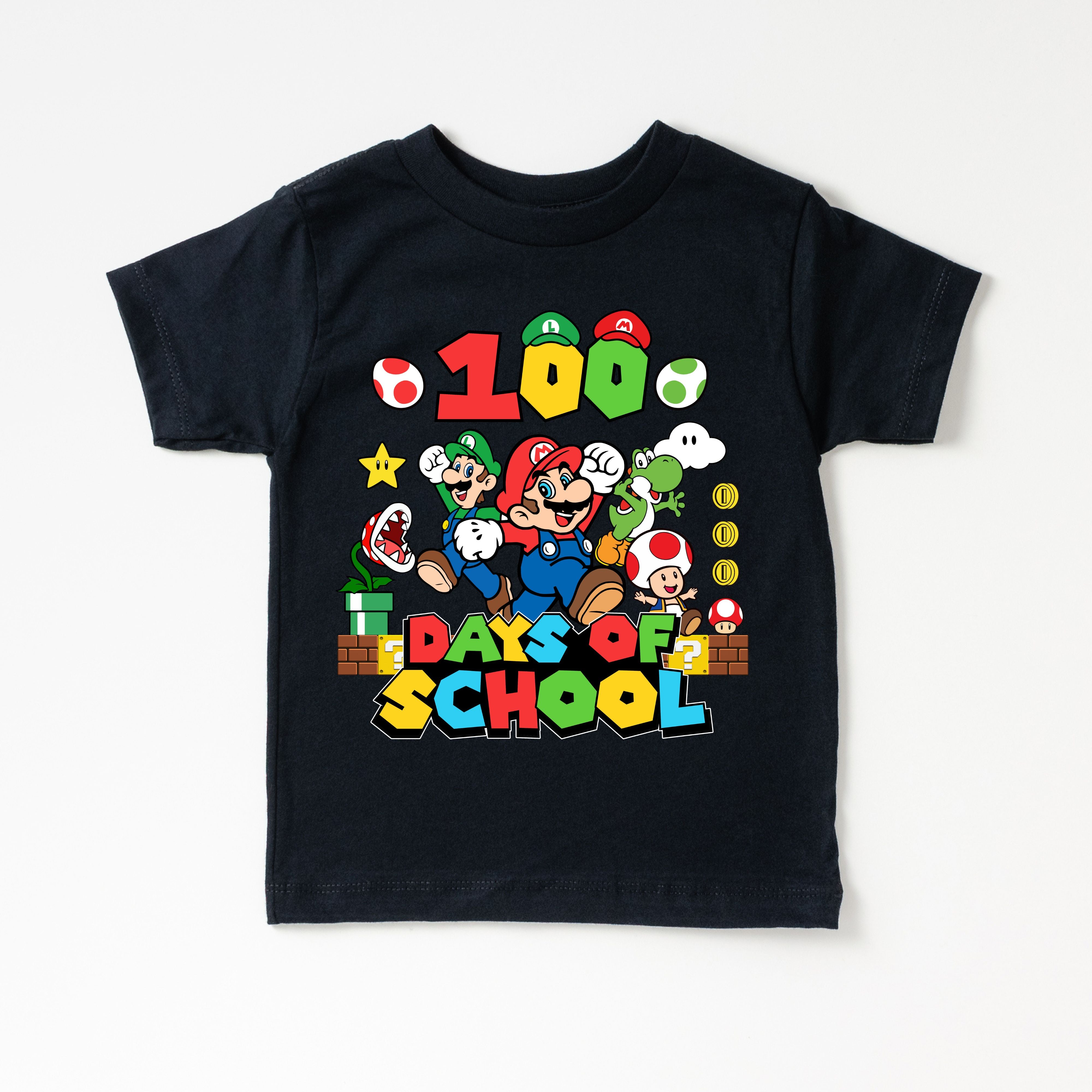 100 DAYS OF SCHOOL MARIO  TSHIRT 00022