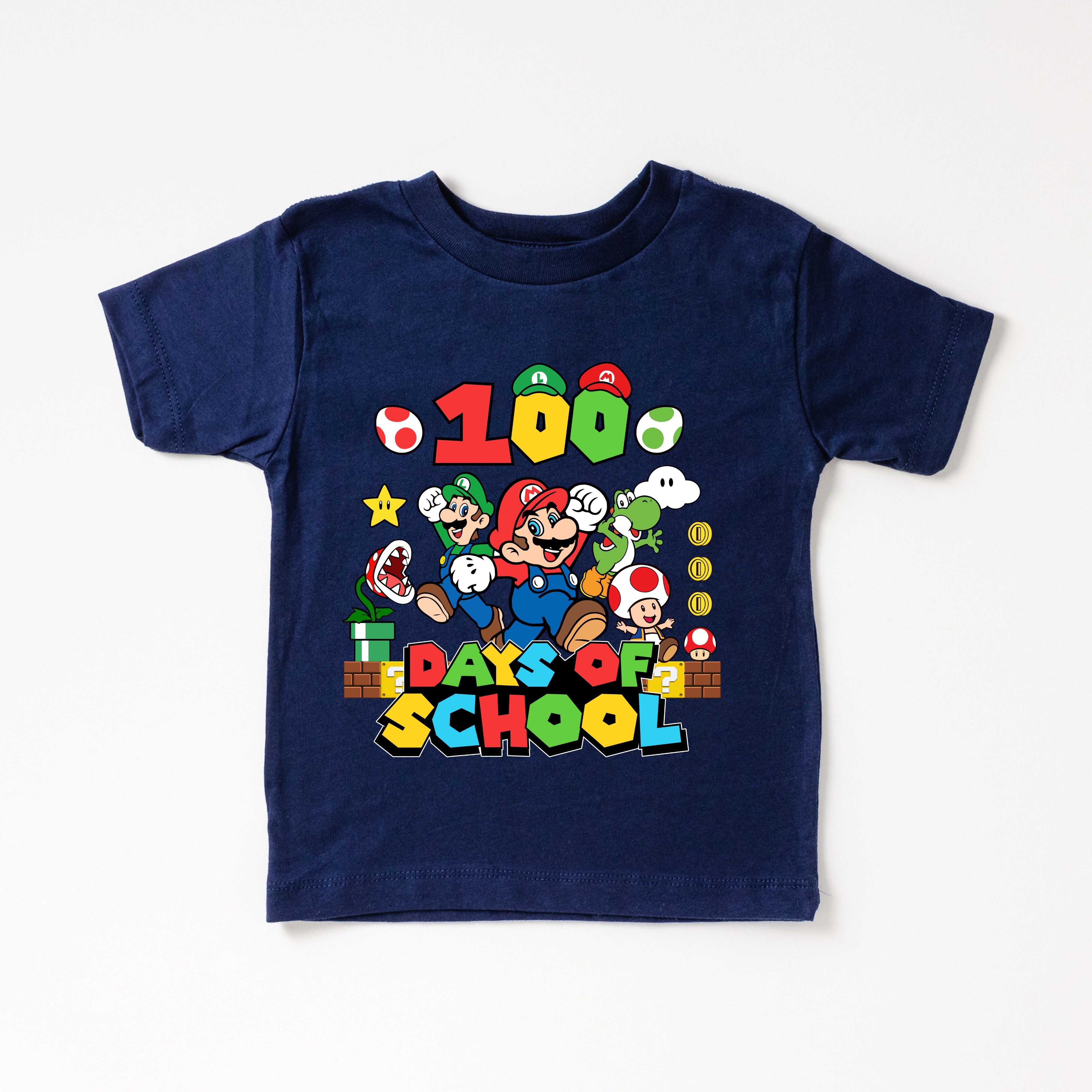 100 DAYS OF SCHOOL MARIO  TSHIRT 00022