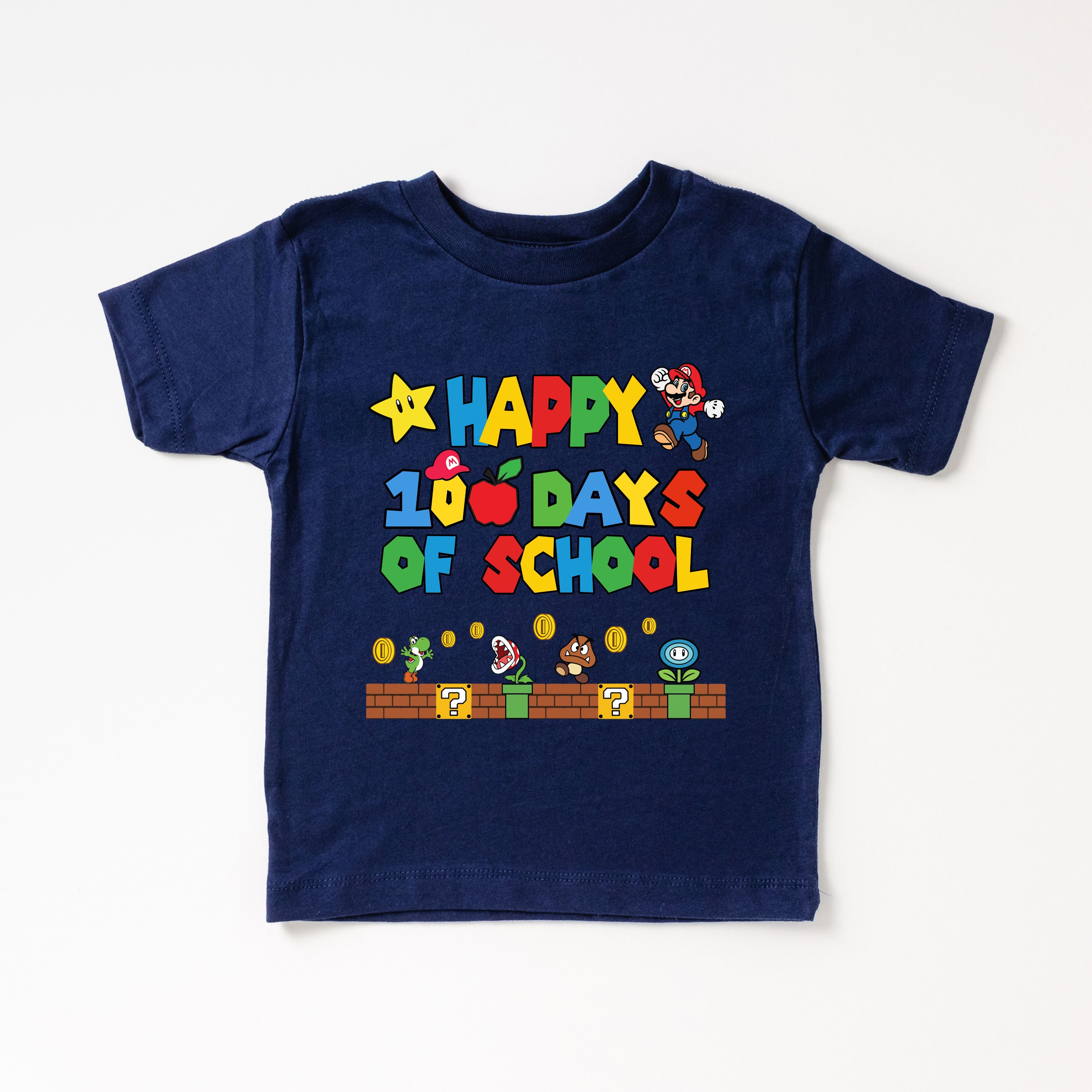 HAPPY 100 DAYS OF SCHOOL MARIO TSHIRT 00023