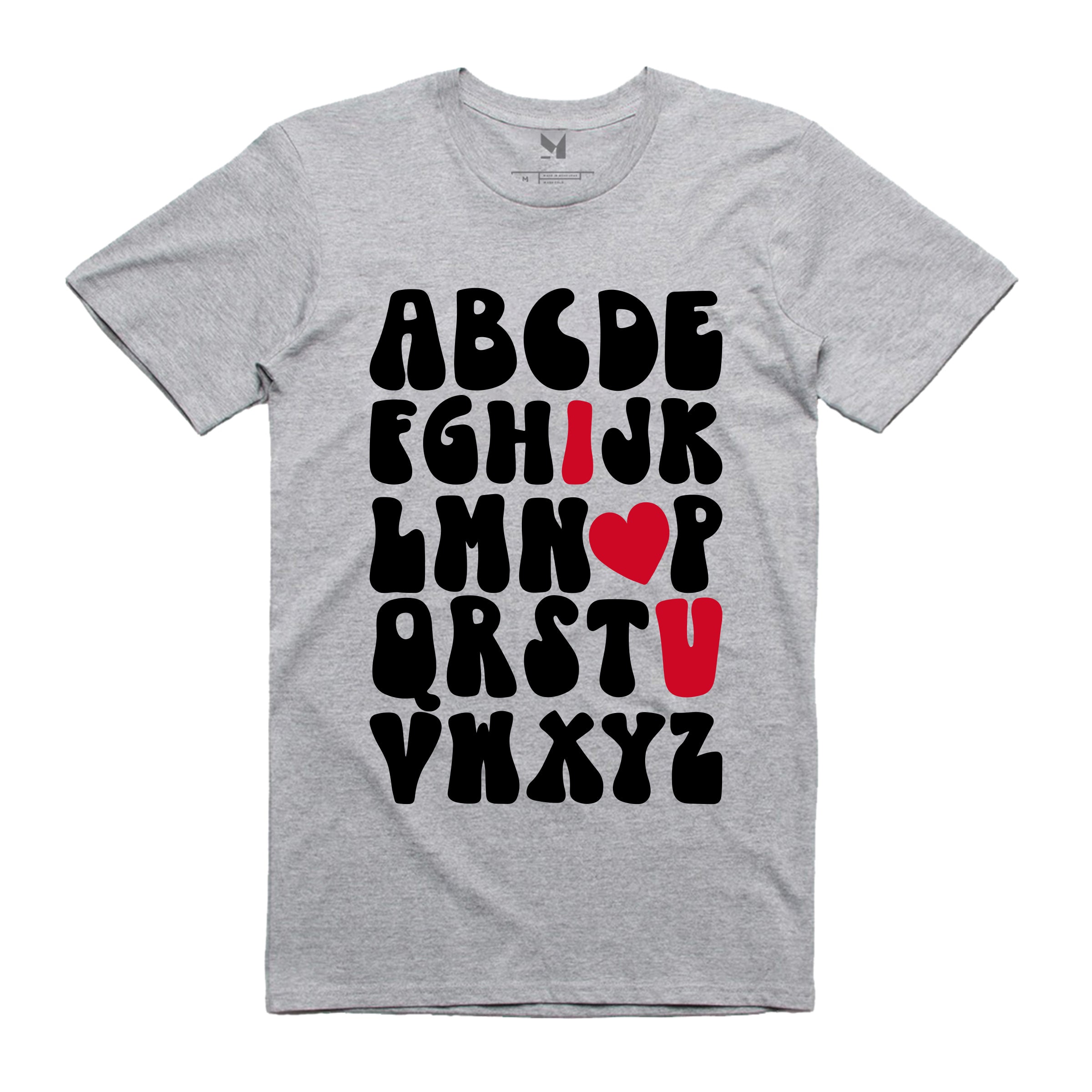 I LOVE YOU ALPHABET TSHIRT