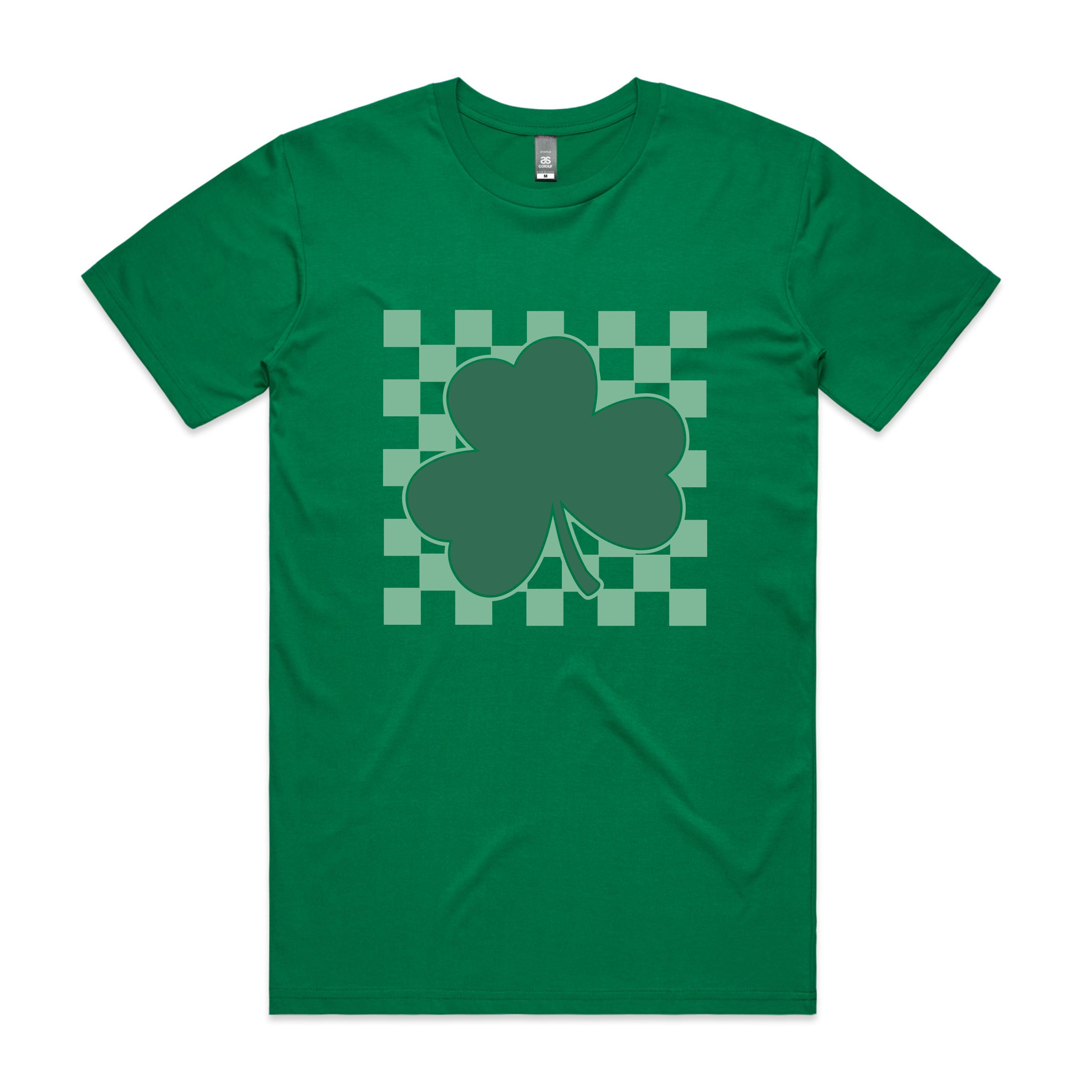 ST PATRICK'S DAY CHECKERED SHAMROCK TSHIRT