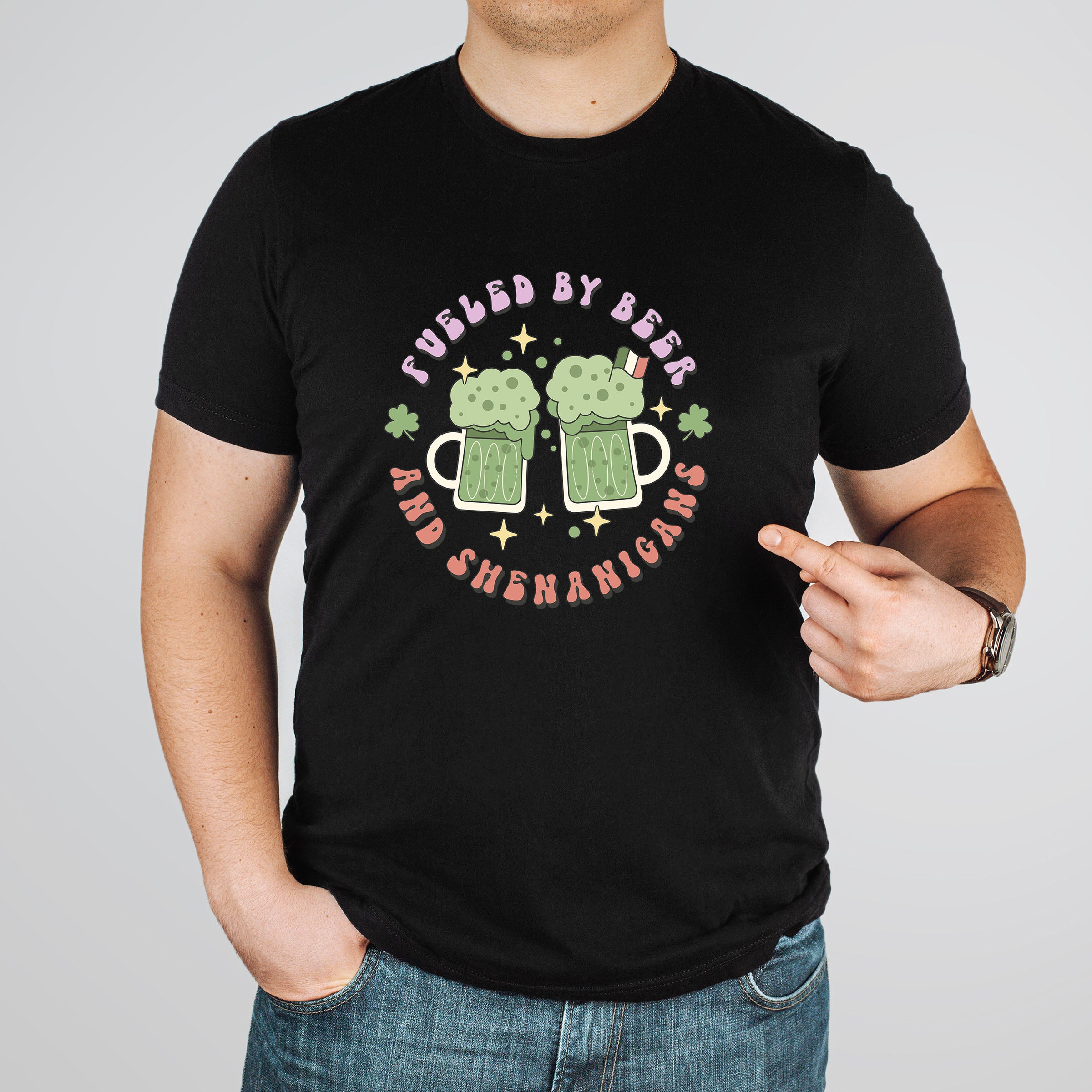 FUELED BY BEER AND SHENANIGANS TSHIRT