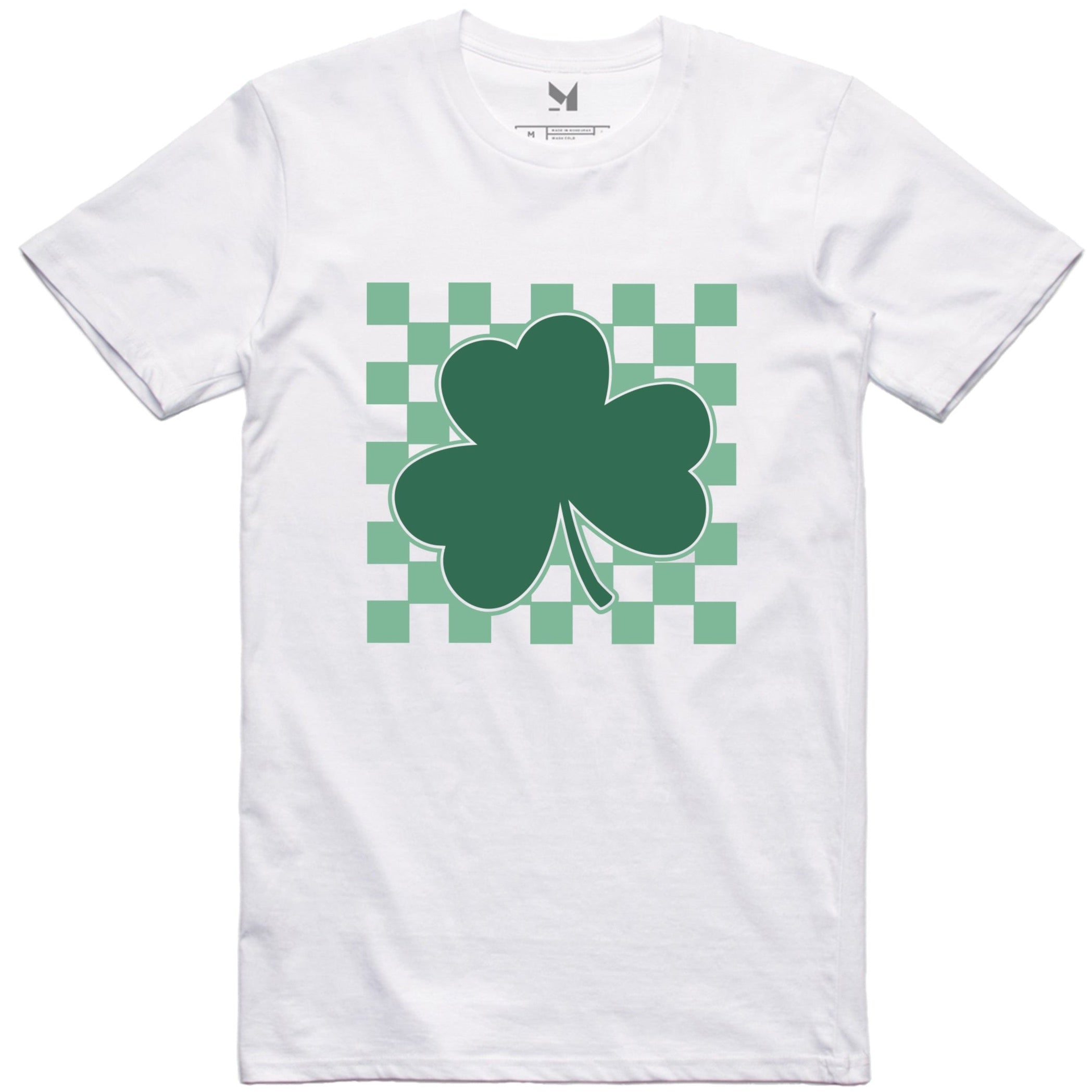 ST PATRICK'S DAY CHECKERED SHAMROCK TSHIRT